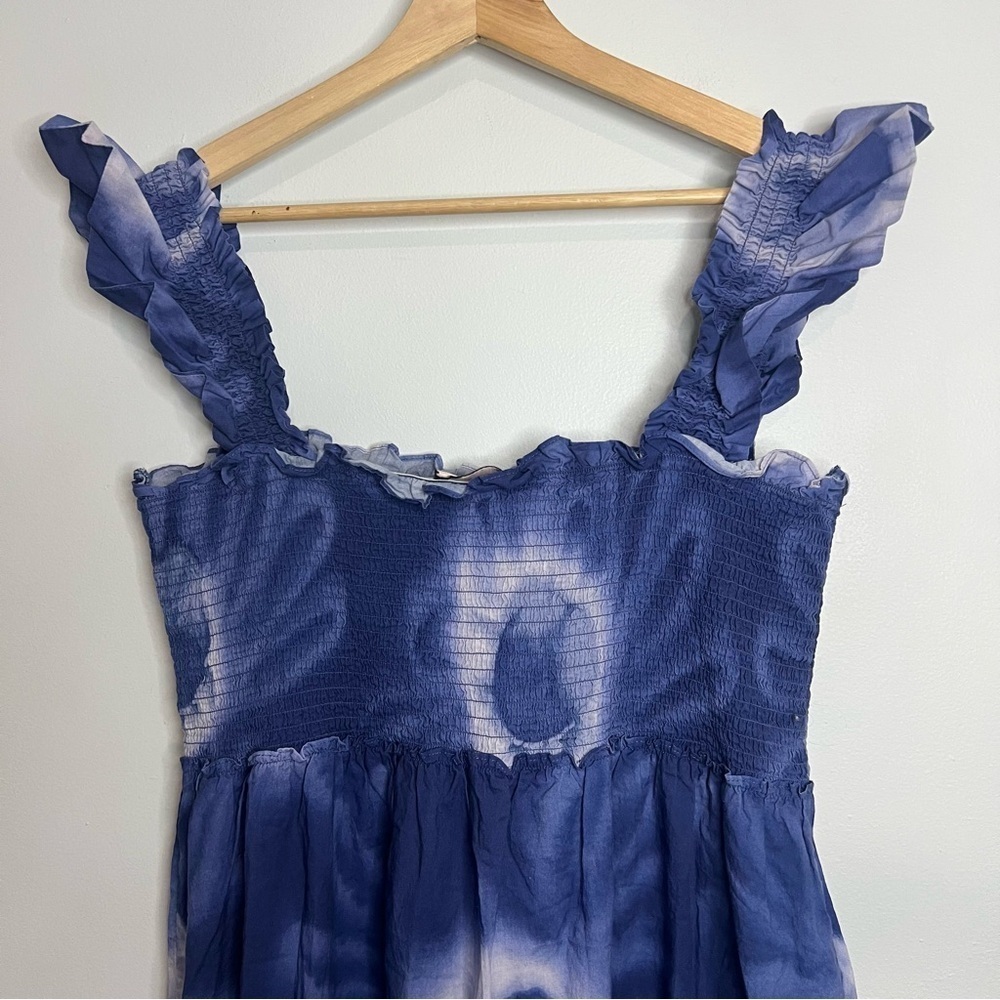 Tuckernuck Rory Midi Dress Flutter Sleeve Smocked Bodice Tie Dye Size 2x - Picture 5 of 7